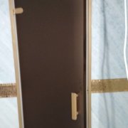 Стеклянная распашная дверь СРПД-11299 - фото 2