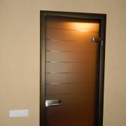 Стеклянные распашные двери СРПД-3714