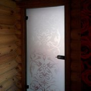 Стеклянная распашная дверь СРПД-3748